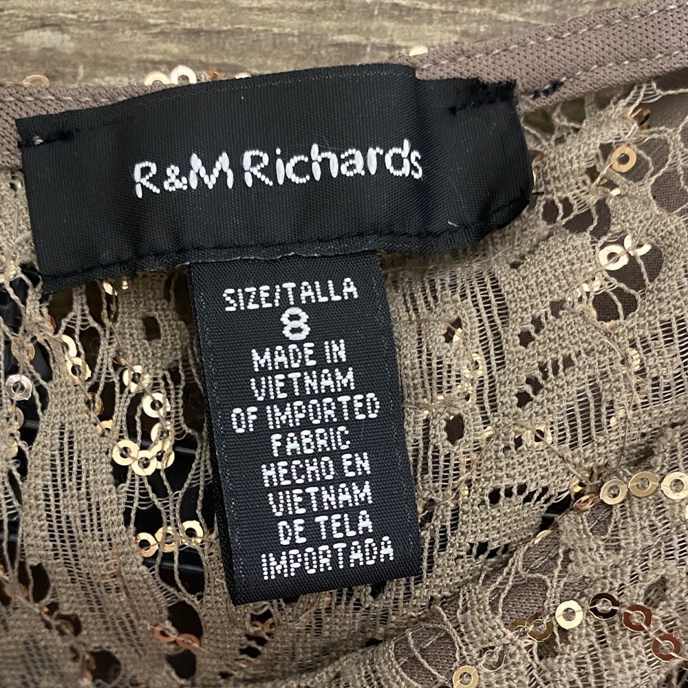 R&M Richards Gold and Brown Pantsuit size 8 - Picture 12 of 13